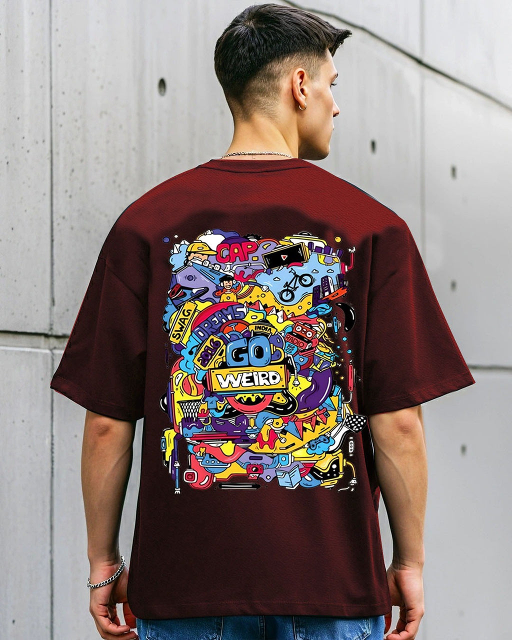 GO WEIRD Graffiti-Style T-Shirt