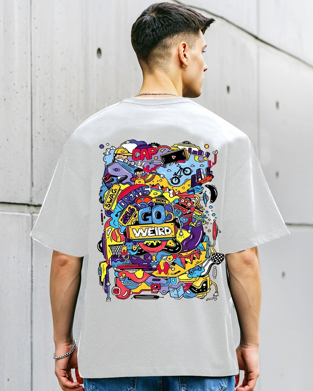 GO WEIRD Graffiti-Style T-Shirt