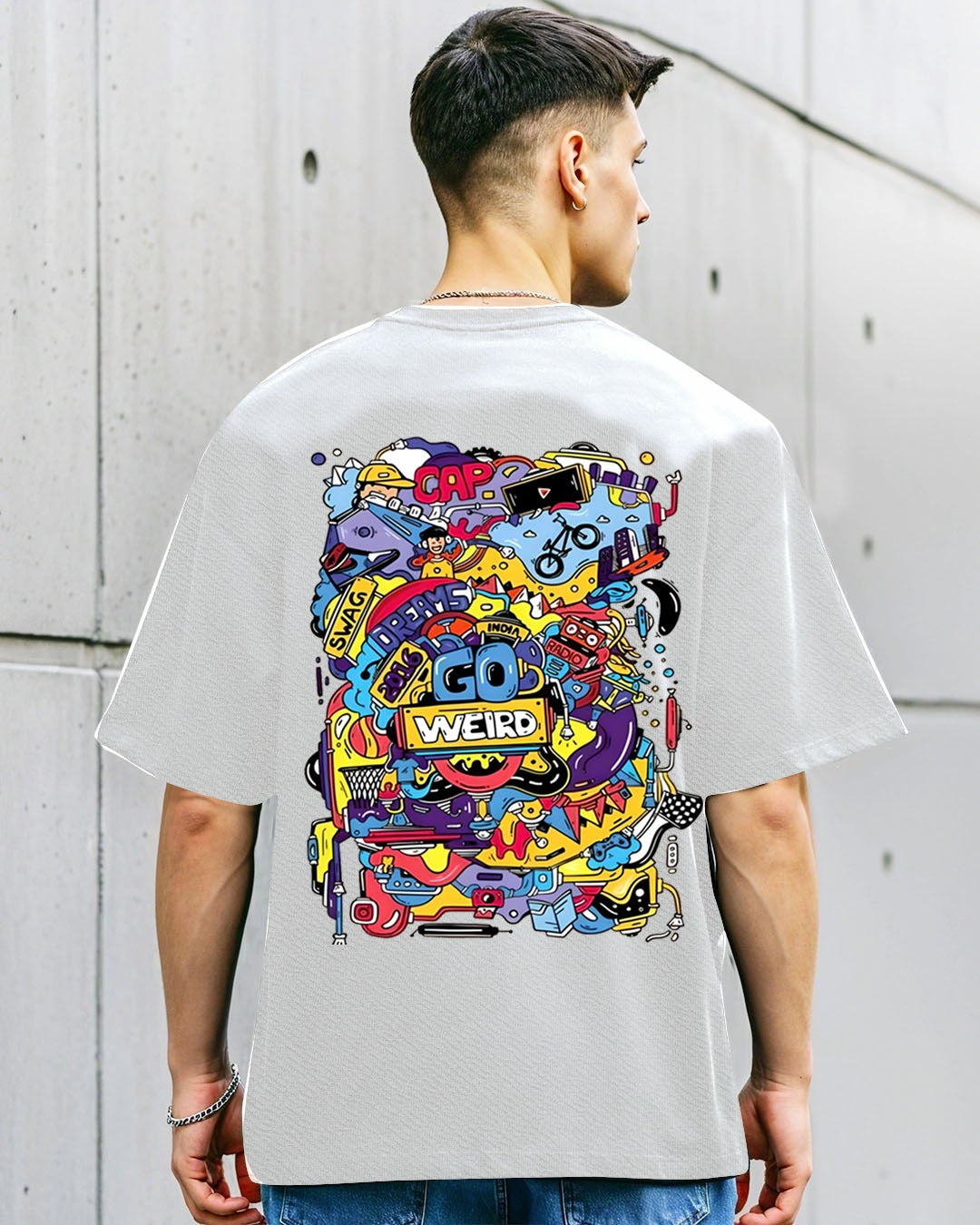 GO WEIRD Graffiti-Style T-Shirt