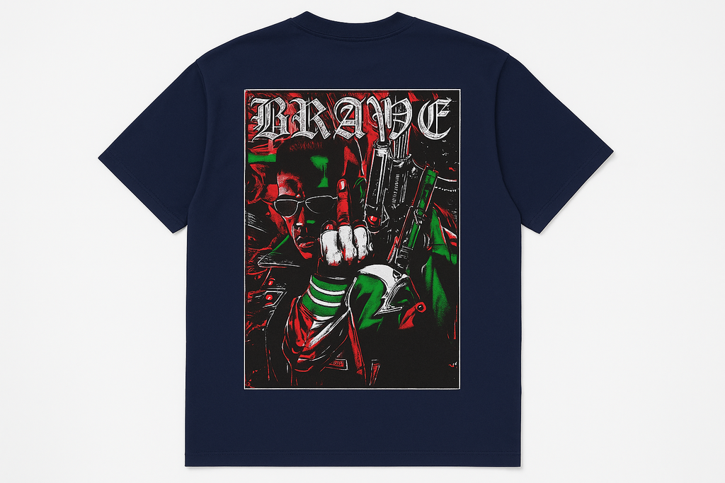 Navy T-Shirt Back View